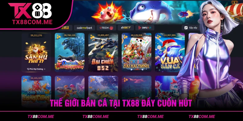 Sảnh bắn cá làm chủ đại dương cùng TX88